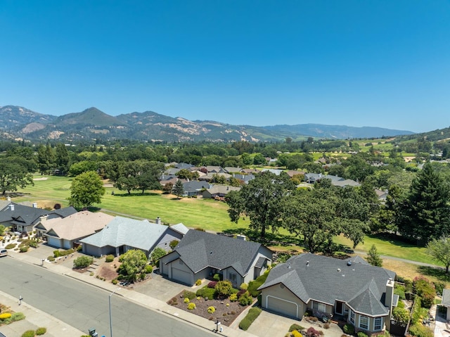378 Miramonte Pl, Santa Rosa, CA 95409 - aerial view of residential area featuring a mountain backdrop
