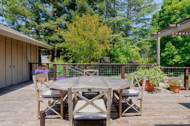 616 Wild Oak Dr, Santa Rosa, CA 95409 - wooden terrace featuring outdoor dining area