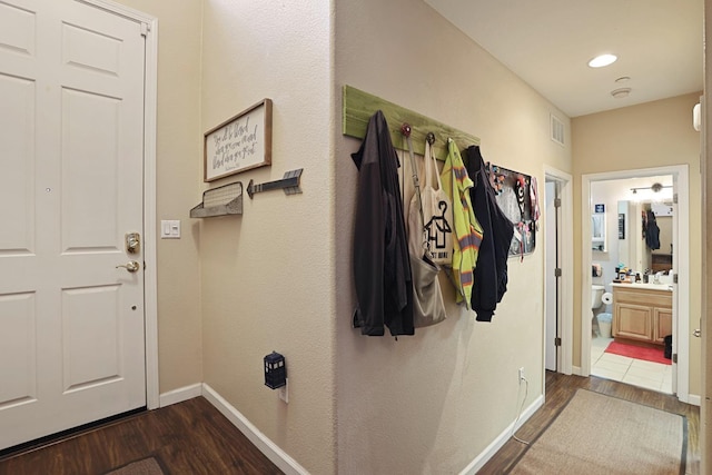 1756 Camino Real Way, Roseville, CA 95747 - foyer with dark wood finished floors and recessed lighting