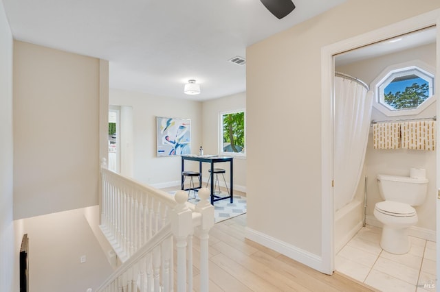 510 Hastings Dr, Benicia, CA 94510 - hallway with an upstairs landing and wood finished floors