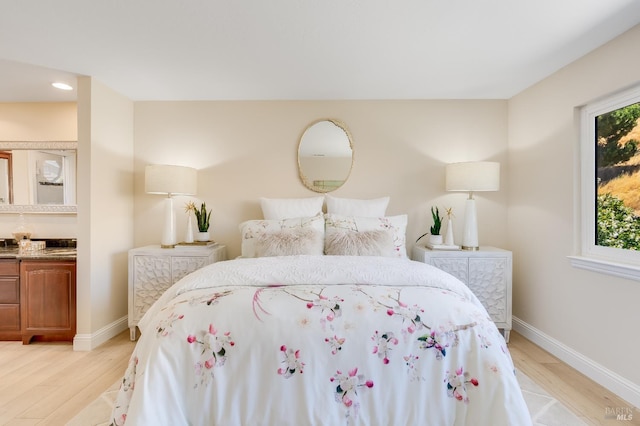 510 Hastings Dr, Benicia, CA 94510 - bedroom featuring light wood-type flooring, multiple windows, and recessed lighting