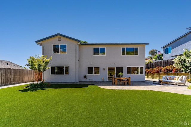 510 Hastings Dr, Benicia, CA 94510 - rear view of house with a patio, a fenced backyard, and an outdoor hangout area