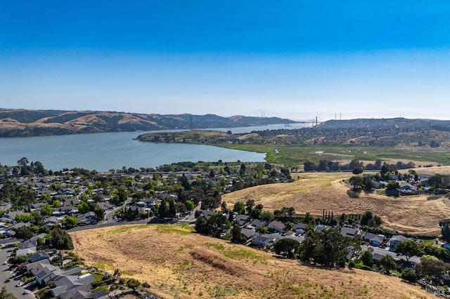 510 Hastings Dr, Benicia, CA 94510 - aerial view of residential area featuring a water and mountain view