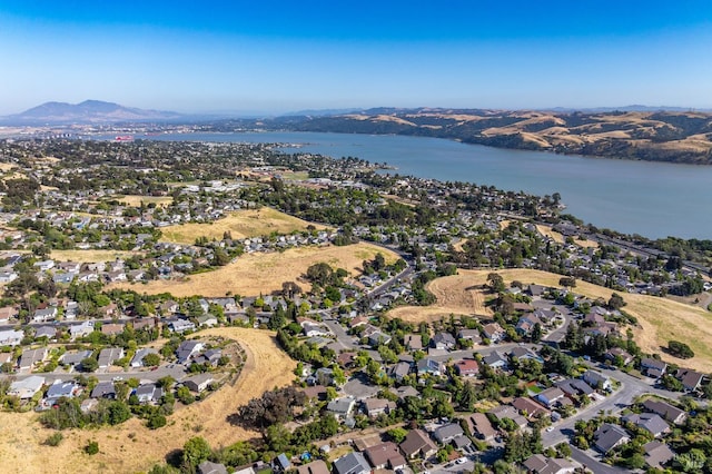 510 Hastings Dr, Benicia, CA 94510 - aerial overview of property's location with a water and mountain view and nearby suburban area