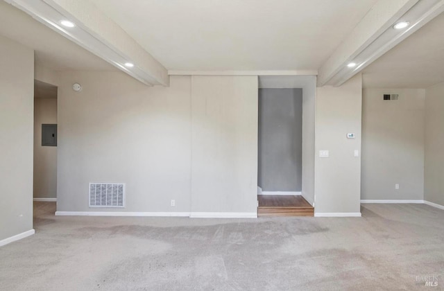 31 Buckelew St, Sausalito, CA 94965 - empty room featuring carpet, electric panel, recessed lighting, and a smoke detector
