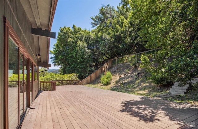 31 Buckelew St, Sausalito, CA 94965 - wooden terrace with a fenced backyard