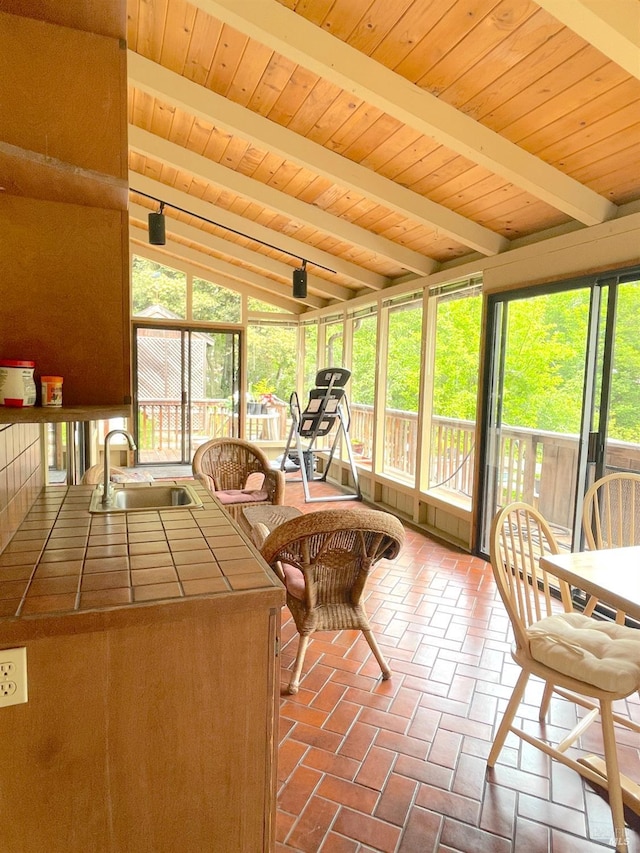 32691 Pearl Dr, Fort Bragg, CA 95437 - sunroom / solarium with a sink