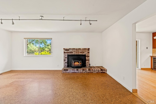 1288 Triple Oak Way, Fulton, CA 95439 - unfurnished living room with track lighting and beverage cooler