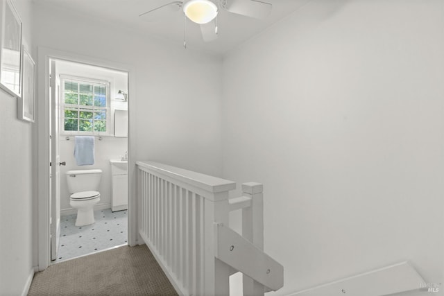 20 Selfridge St, Vallejo, CA 94590 - bathroom featuring toilet and a ceiling fan