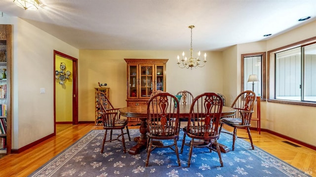 4389 Summit View Ranch Rd, Santa Rosa, CA 95404 - dining space featuring a chandelier and wood finished floors
