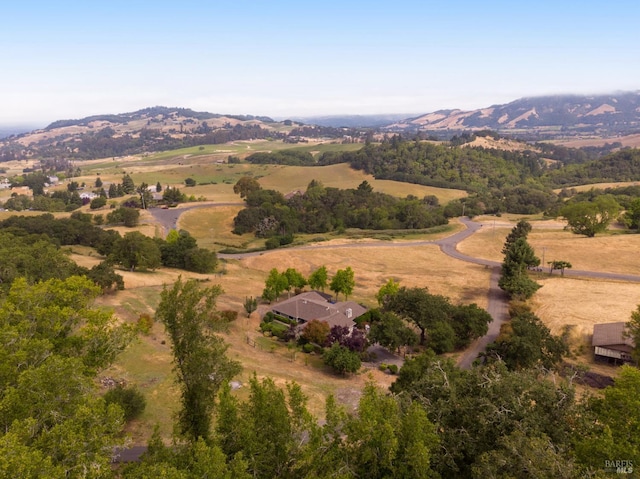 4389 Summit View Ranch Rd, Santa Rosa, CA 95404 - aerial overview of property's location featuring mountains and rural landscape
