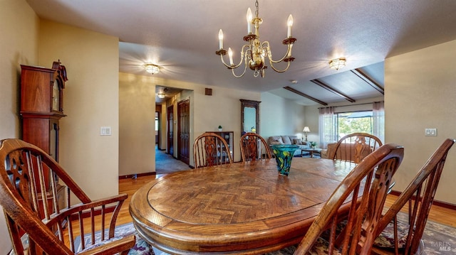 4389 Summit View Ranch Rd, Santa Rosa, CA 95404 - dining room featuring a chandelier and wood finished floors