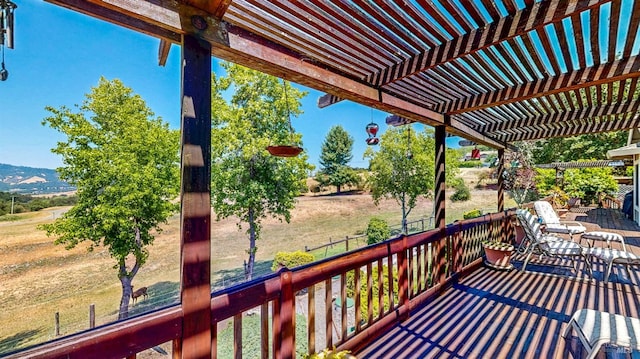4389 Summit View Ranch Rd, Santa Rosa, CA 95404 - deck featuring a pergola