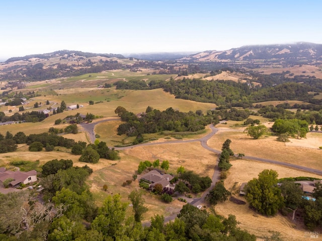 4389 Summit View Ranch Rd, Santa Rosa, CA 95404 - aerial view of property and surrounding area with mountains