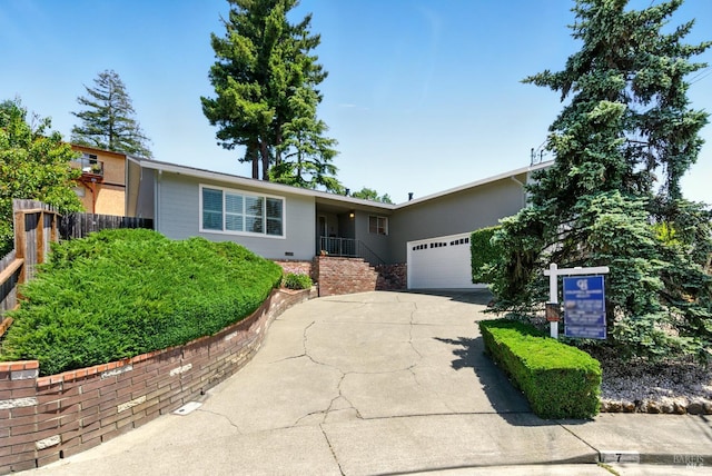 7 Arlene Ct, Petaluma, CA 94952 - ranch-style house featuring concrete driveway, a garage, and stucco siding