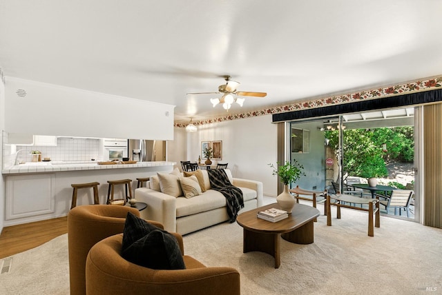 7 Arlene Ct, Petaluma, CA 94952 - living room featuring ceiling fan