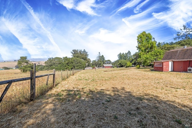 210 Valley View Dr, Petaluma, CA 94952 - view of yard with a rural view and a shed