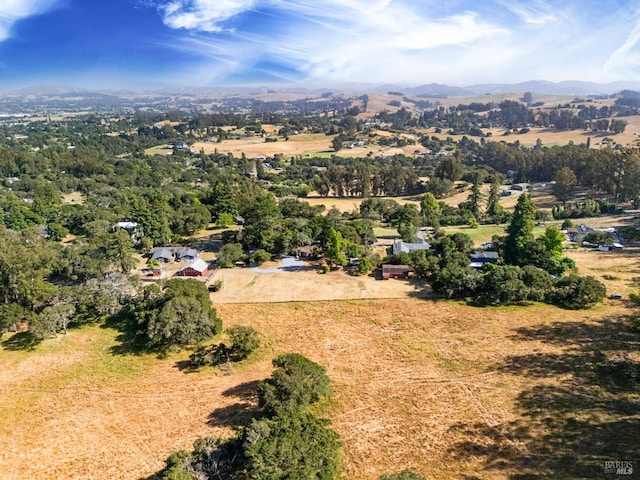 210 Valley View Dr, Petaluma, CA 94952 - aerial view of a mountain backdrop and a tree filled landscape