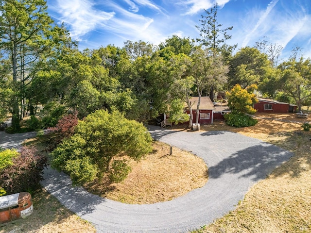 210 Valley View Dr, Petaluma, CA 94952 - view of front of property featuring asphalt driveway and view of scattered trees