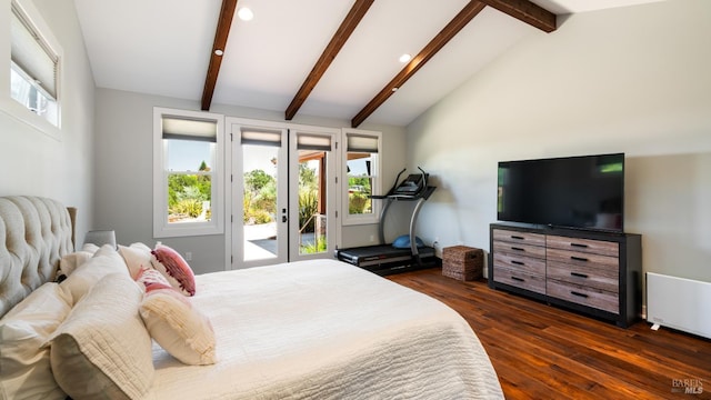 2570 Goodwin Ave, Penngrove, CA 94951 - bedroom with access to outside, multiple windows, dark wood-style floors, and recessed lighting