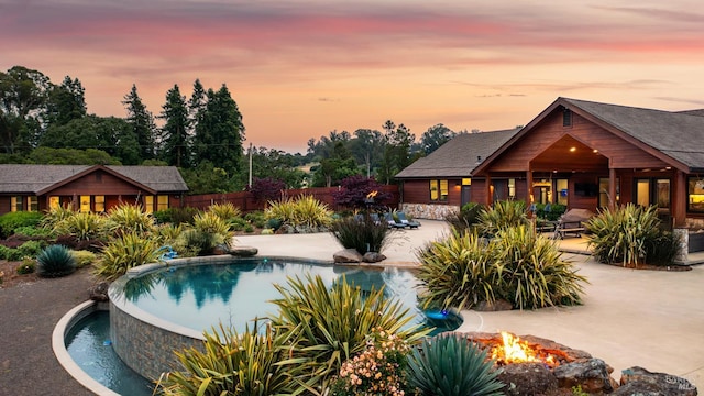 2570 Goodwin Ave, Penngrove, CA 94951 - outdoor pool with an outdoor fire pit and a patio area