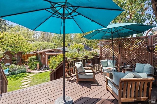 128 Walnut Ave, Mill Valley, CA 94941 - wooden terrace featuring outdoor lounge area