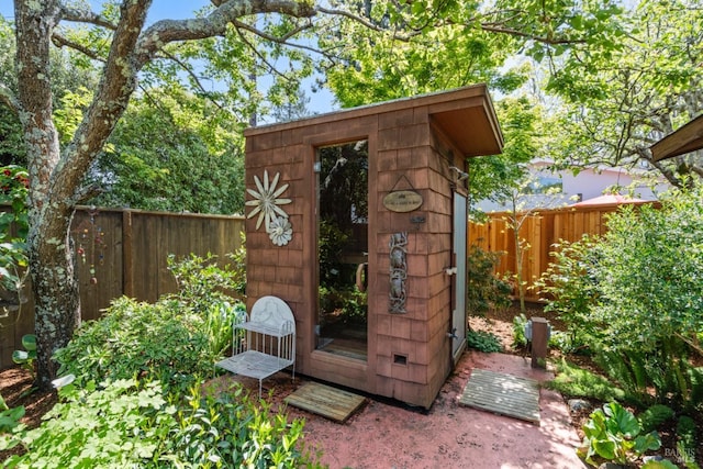 128 Walnut Ave, Mill Valley, CA 94941 - view of shed featuring a fenced backyard