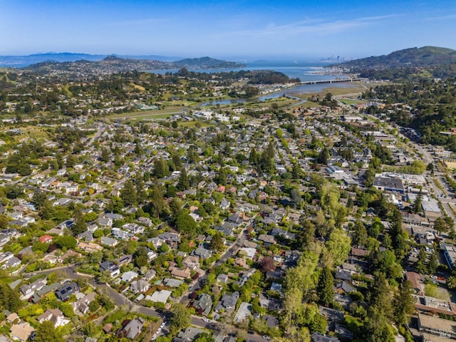 128 Walnut Ave, Mill Valley, CA 94941 - aerial view of property's location featuring a water and mountain view