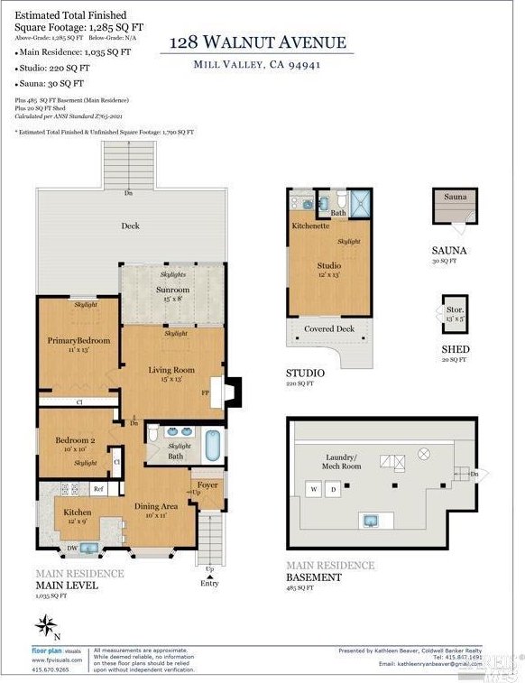 128 Walnut Ave, Mill Valley, CA 94941 - view of home floor plan