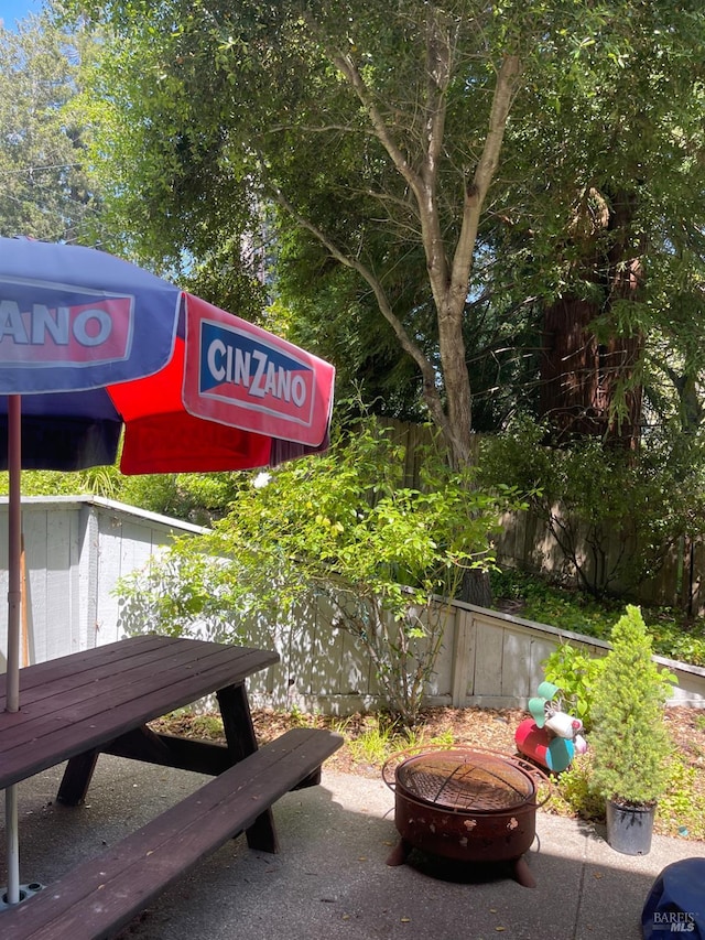 105 Virginia Ave Unit 1, Sebastopol, CA 95472 - exterior view of an outdoor fire pit