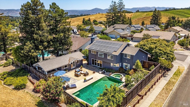 3412 Royal Ct, Napa, CA 94558 - aerial view of property and surrounding area featuring mountains