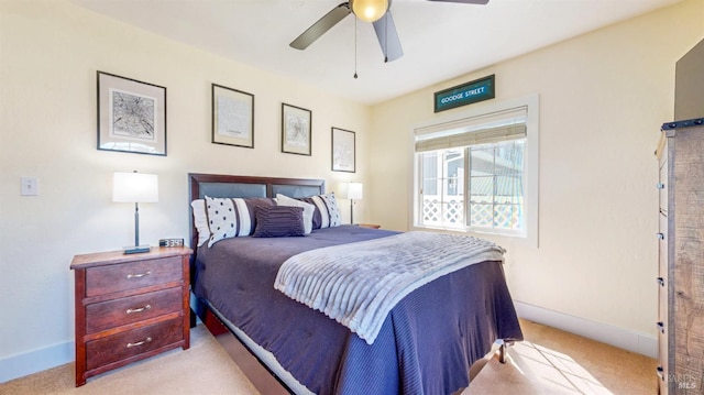 418 W Cotati Ave, Cotati, CA 94931 - bedroom with light carpet and a ceiling fan