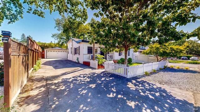 418 W Cotati Ave, Cotati, CA 94931 - view of front of house with an outbuilding, a garage, and a residential view