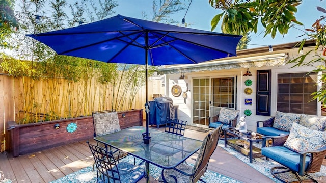 418 W Cotati Ave, Cotati, CA 94931 - deck with grilling area and outdoor dining space