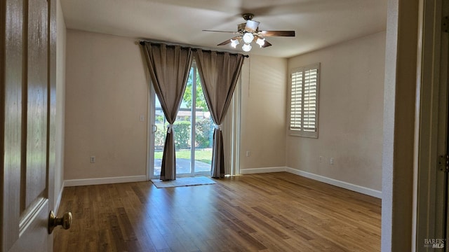 27 Via La Morra, American Canyon, CA 94503 - empty room with a ceiling fan and wood finished floors