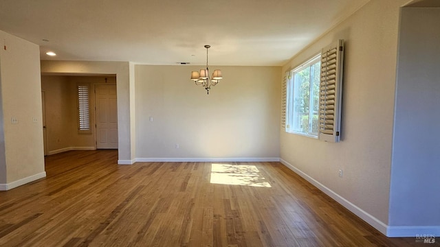 27 Via La Morra, American Canyon, CA 94503 - spare room featuring a chandelier and wood finished floors