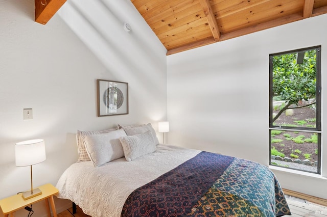 10 Miwok Way, Inverness, CA 94937 - bedroom with wood ceiling and wood finished floors