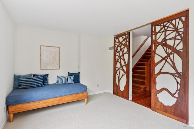 10 Miwok Way, Inverness, CA 94937 - living area featuring carpet flooring and stairs