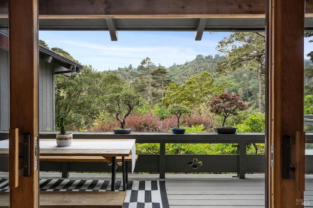 10 Miwok Way, Inverness, CA 94937 - balcony with a wooded view