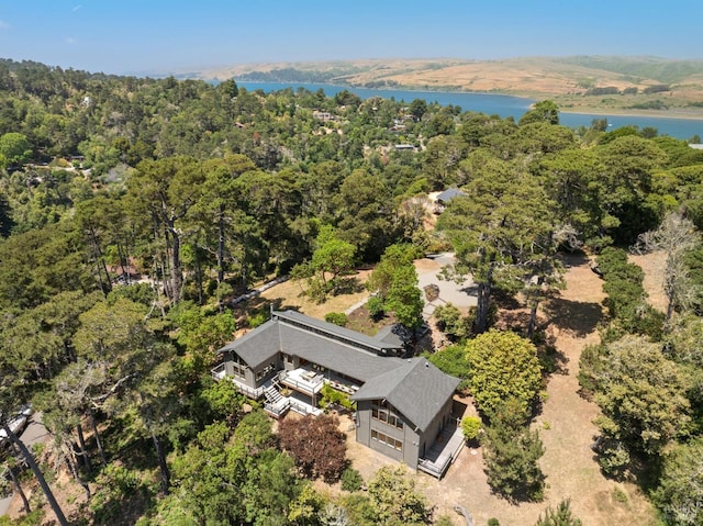 10 Miwok Way, Inverness, CA 94937 - view of subject property featuring a large body of water and a heavily wooded area