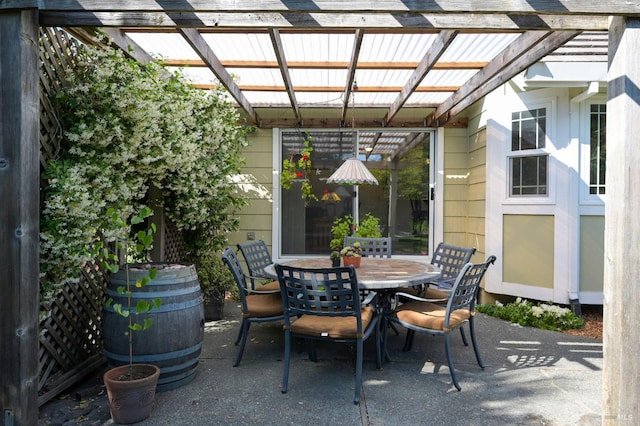 2128 Saint Augustine Cir, Petaluma, CA 94954 - view of patio / terrace featuring a pergola and outdoor dining area