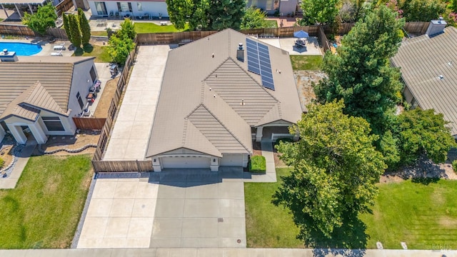705 Wiegand Way, Dixon, CA 95620 - view from above of property with a pool area