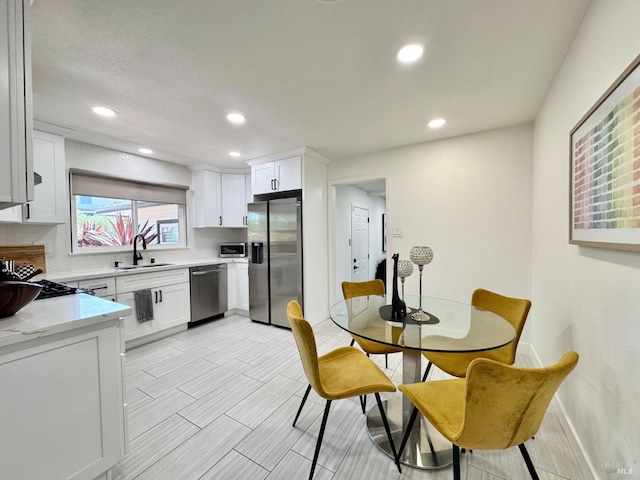 2300 W Park Ave, Napa, CA 94558 - kitchen with stainless steel appliances, recessed lighting, and white cabinets