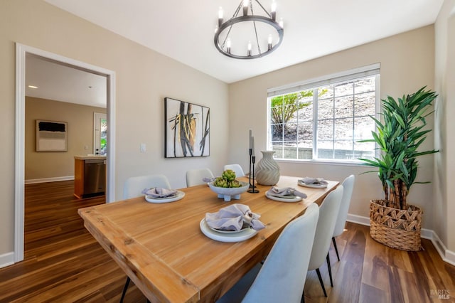 339 Sterling Way, San Rafael, CA 94903 - dining space featuring a chandelier and dark wood-style flooring