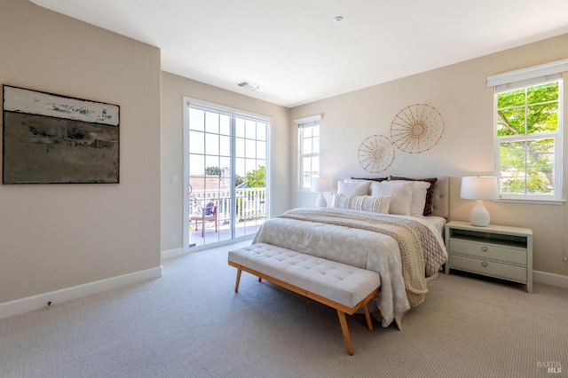 339 Sterling Way, San Rafael, CA 94903 - bedroom featuring access to outside and light colored carpet