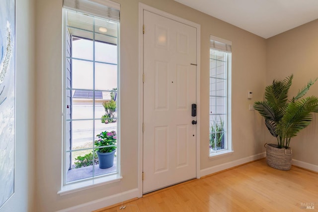 339 Sterling Way, San Rafael, CA 94903 - entryway with baseboards and light wood finished floors