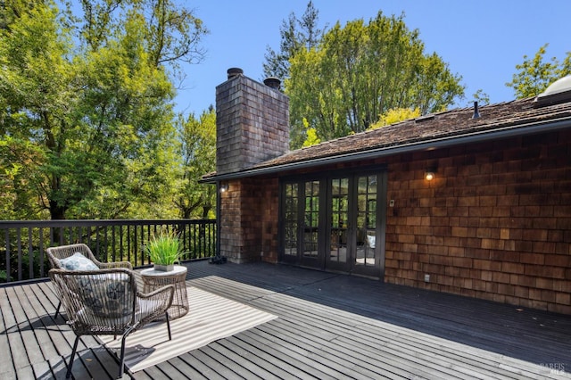 7 Shanley Ln, Ross, CA 94957 - wooden terrace with french doors