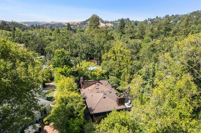 7 Shanley Ln, Ross, CA 94957 - view from above of property with a heavily wooded area
