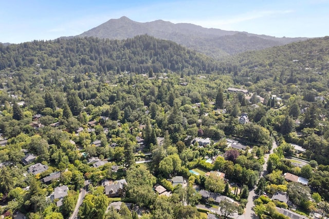 7 Shanley Ln, Ross, CA 94957 - bird's eye view of a heavily wooded area and a mountain backdrop