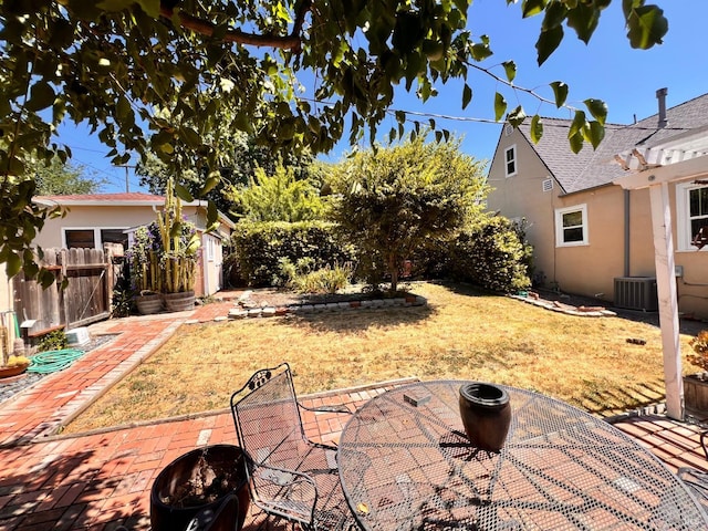 436 S Front St, Rio Vista, CA 94571 - view of yard featuring outdoor dining area, a patio, and a shed